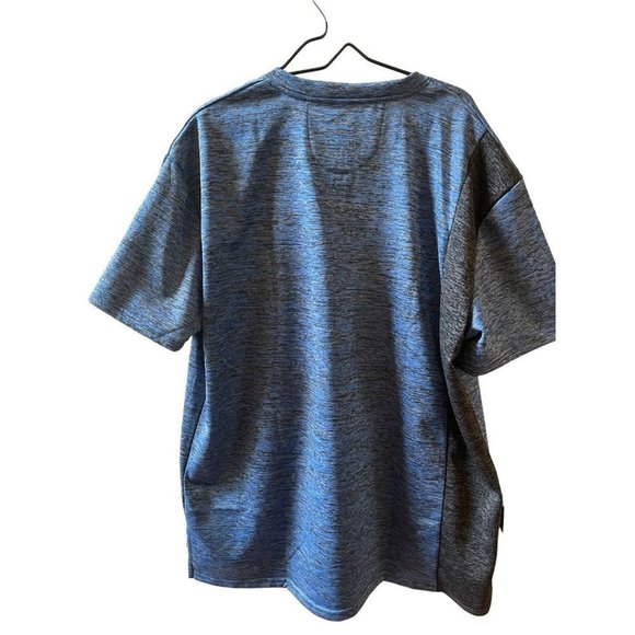 ECKO Blue Polyester Shirt Pullover Crewneck Logo Graphic Pocket Mens Size 2XL - Picture 2 of 5